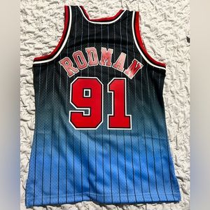 Authentic ombré Rodman jersey #91